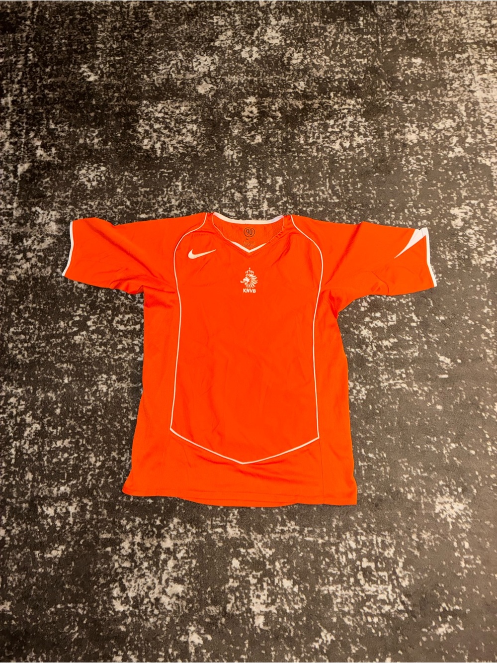Nike Kids Orange Soccer Jersey with White Piping
